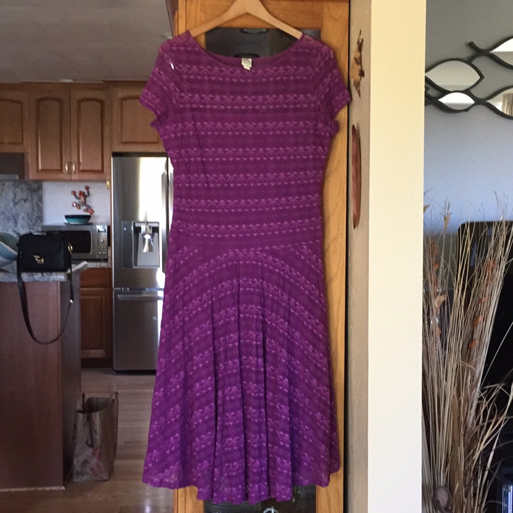 Sangria petite lace lined drop waist midi dress